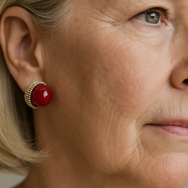 Kolczyki z orzechów laskowych z perłami